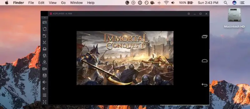 Immortal Conquest on Mac with Koplayer